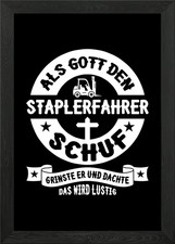 German Forklift Driver Framed