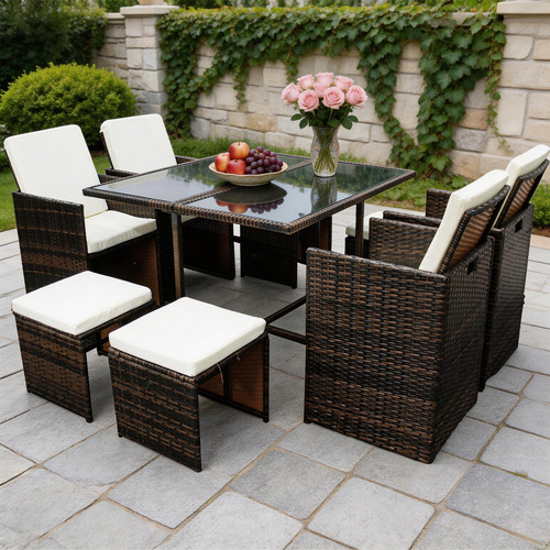 4pcs cube rattan garden - 4pcs,
