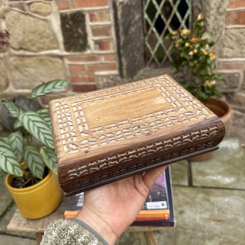 Vintage wooden storage box - storage,