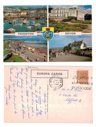 Postcard paignton devon - -,