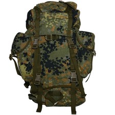Modern German Army Issue Flecktarn Camo Rucksack- 65L- Camping-Hiking-Surplus