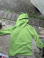 Frog Hoodie Green, Fun, Medium