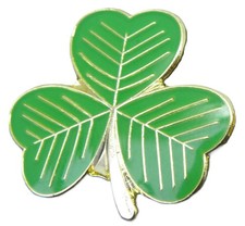 Irish shamrock pin badge - shamrock,