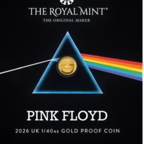 Pink floyd 50p gold - pink,