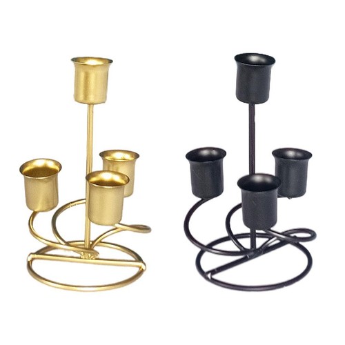 Metal candle holder - retro, for