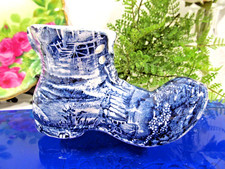 Vintage James Kent Staffordshire England Old Foley  Shoe Boot Flow Blue chintz