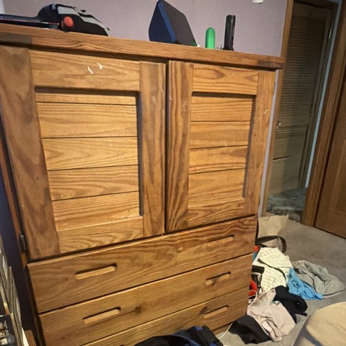 Wood freestanding wardrobe - freestanding,