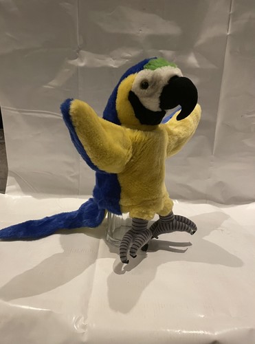 Parrot hand puppet blue - parrot,