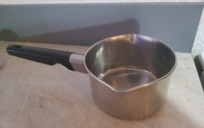 PRESTIGE Vintage Stainless Steel Copper Bottom 14cm Milk Pan With Black Handle