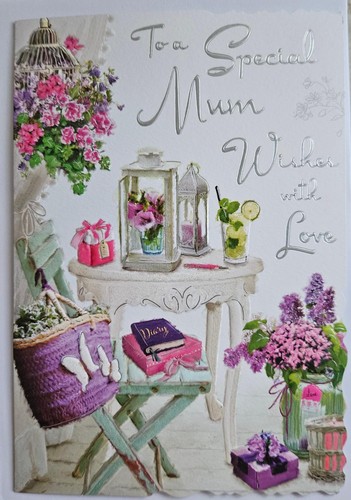 Mum birthday card table - mum,