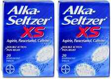 Alka Seltzer XS 20 Effervescent Tablets | MAX ONE PER ORDER |  X 2