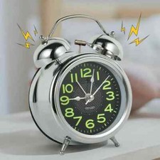 Analogue Loud Twin Bell Bedside Alarm Clock UK CutyQ