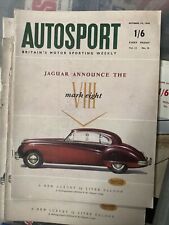 Autosport Magazine 19 October 1956 Jaguar Mk8 Cover Test Facel Vega Lotus F2