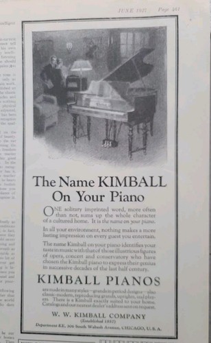 1927 kimball company - kimball,
