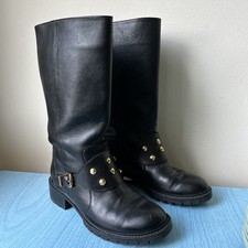 FENDI Black Leather Biker