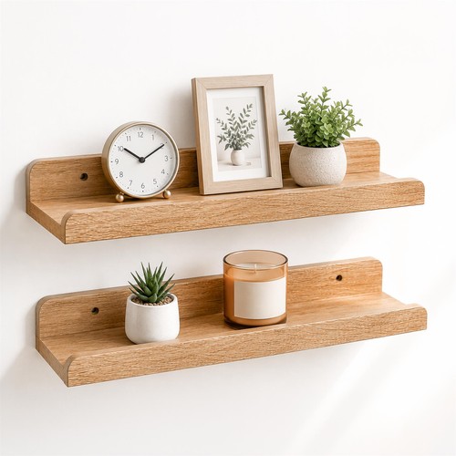 Floating wall shelf 40cm oak - floating,