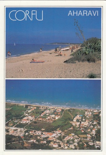 Postcard aharavi corfu - corfu, greece