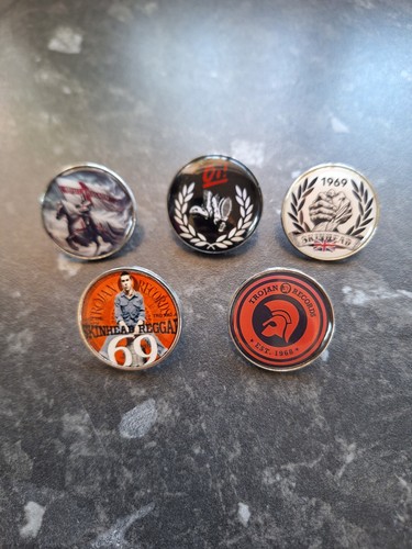Skinhead metal pin badges - metal, 5