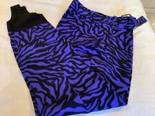 Vintage Tyrolia by Head ladies black and purple animal print ski pants size 10.