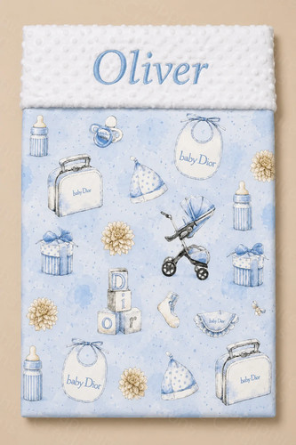 Baby boys blue personalised - baby,