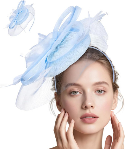 Sky blue fascinators for - blue,
