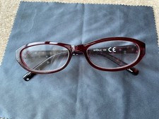 Foster Grant 1.50 Reading Glasses Kailie Wine Red Spot Pattern Arms VGC