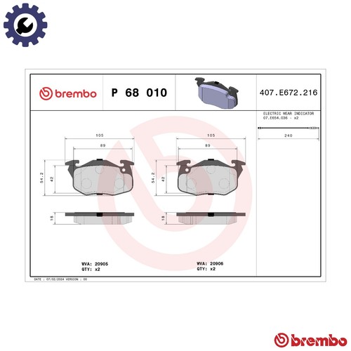 Brake pad set - brake,