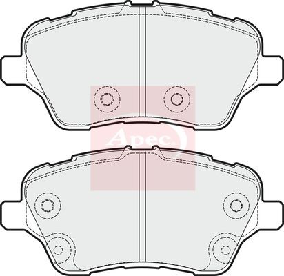 Apec pad1905 brake pad set - brake, for