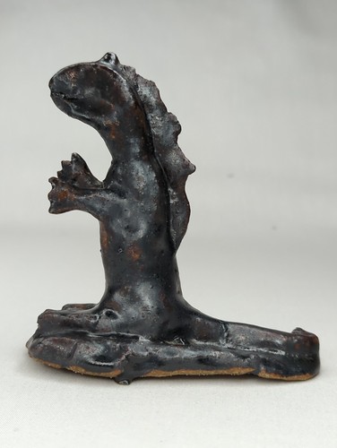 Folk art dinosaur sculpture - art,