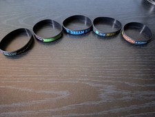 Set Of 5! Motivational Rubber Wrist Bands! Bracelets. New.