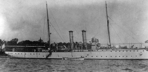 The german gunboat - the,