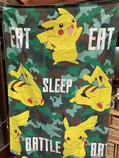 PIKACU SINGLE REVERSIBLE DUVET COVER ONLY - CAMOUFLAGE PRINT - PRIMARK