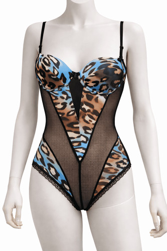 Ladies leopard print mesh - ladies,