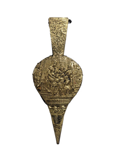 Vintage brass fireplace - brass,