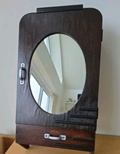 Vintage 1920s French Art Deco Bathroom mirrored medicine cabinet.