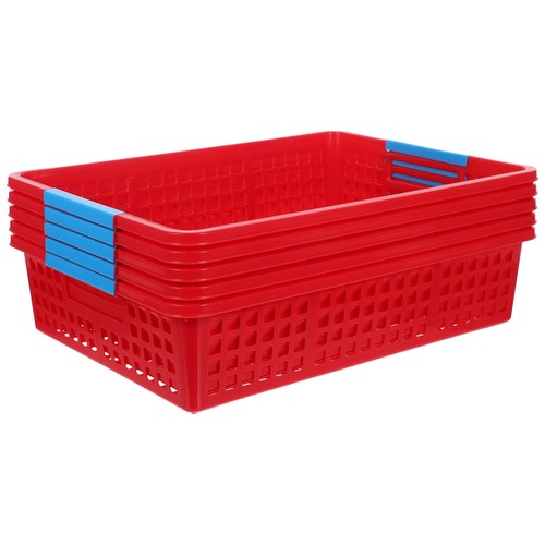 Pcs shelf storage crate - storage, red
