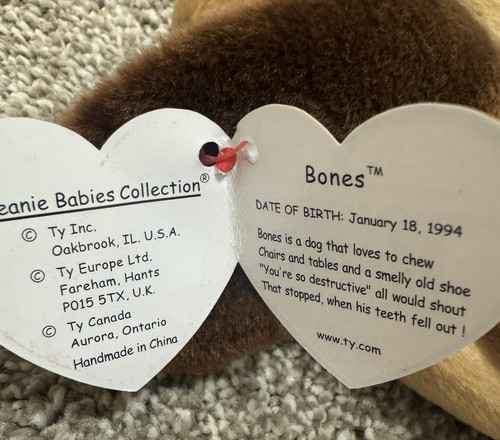 Beanie babies bones dog - beanie,
