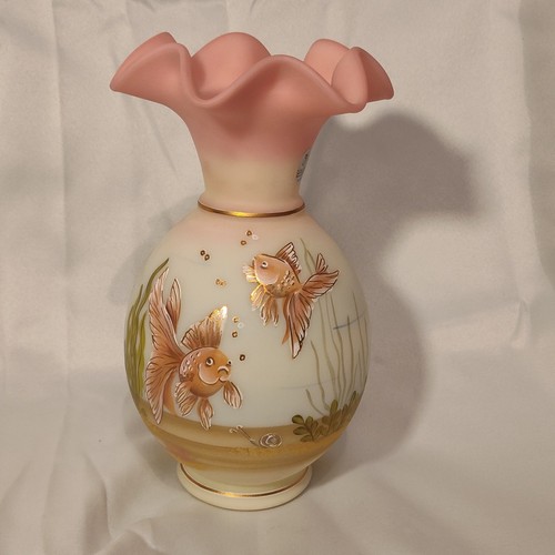 Fenton burmese glass vase from - glass,