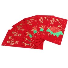  6 Pcs Red Envelopes Chinese Packets New Year Money Bag Spring Festival Paper