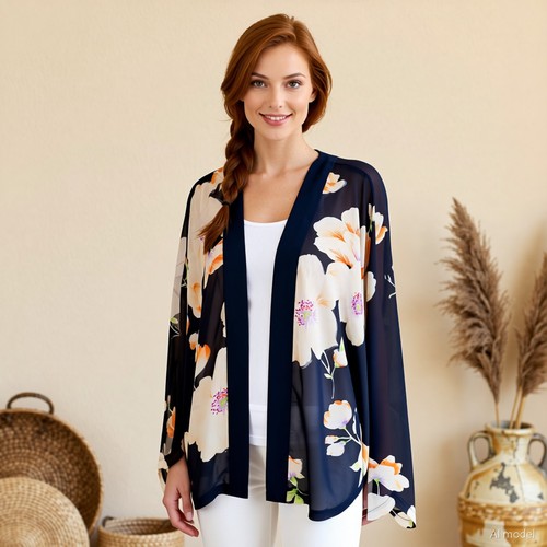 Boho cardigan multi floral - multi,