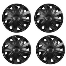 FOR MINI CLUBVAN - 15" DEEP DISH BLACK WHEEL TRIMS  HUB CAPS 4PC SET