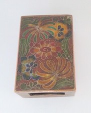 ANTIQUE CLOISONNE MATCHBOX HOLDER A/F