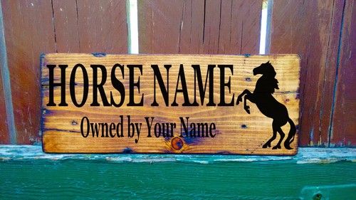 Horse stable door sign - horse,