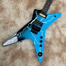 High End Finish Blue Bolt Dimebag Dean Elctric Guitar ML Hell Lighting Body