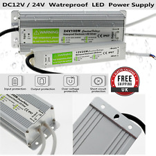 LED Driver AC 240V - DC 12V/24V Waterproof IP67 Power Supply Transformer 7W-360W