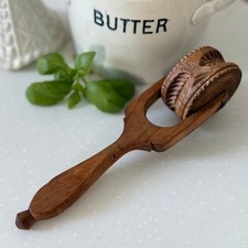 Antique treen wooden butter - wooden,