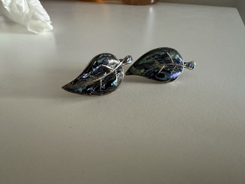 Vintage 925 silver abalone - vintage,