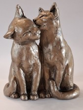 Yum Yum & Friends FRITH Sitting Cats Sculpture Figurine Bronze Effect