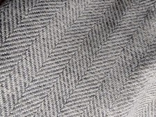 Huge NEXT  Grey Herringbone Weave Pencil Pleat Lined Curtains   228×229 CM