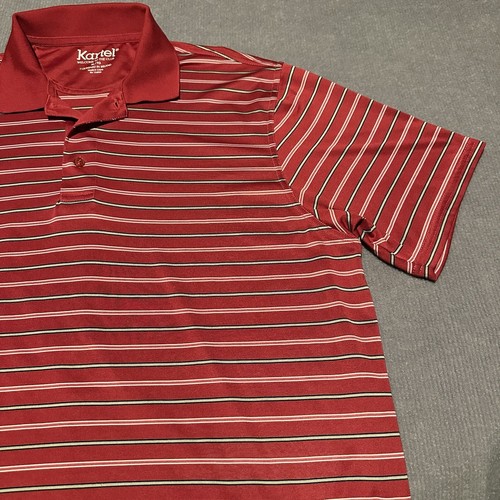 Kartel mens striped red golf - red,